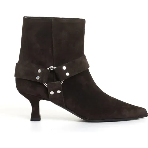 Suede Ankle Boot with 55mm Heel , female, Sizes: 3 UK, 5 1/2 UK, 4 1/2 UK, 7 UK, 6 UK, 4 UK, 6 1/2 UK, 3 1/2 UK, 5 UK - 3Juin - Modalova