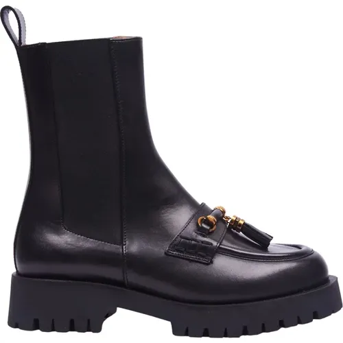 Leather Chain Ankle Boot , female, Sizes: 5 UK, 3 UK - Bervicato - Modalova