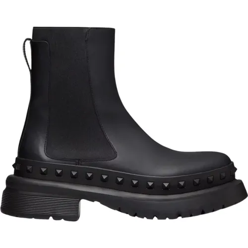 Chelsea Boots, male, , Size: 7 US M-Way Rockstud Beatle Boots - Valentino Garavani - Modalova