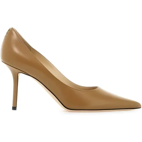 Goldene Logo-Lederpumps , Damen, Größe: 38 EU - Jimmy Choo - Modalova