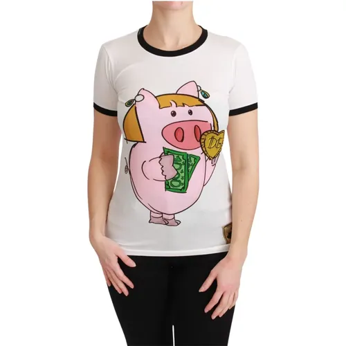 T-Shirts , Damen, Größe: XS - Dolce & Gabbana - Modalova