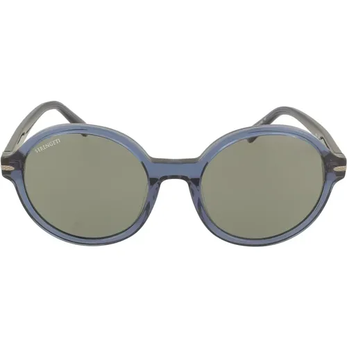 Vintage Runde Sonnenbrille für Frauen , Damen, Größe: ONE Size - Serengeti - Modalova