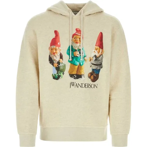 Sand Melange Baumwoll-Sweatshirt , Herren, Größe: S - JW Anderson - Modalova