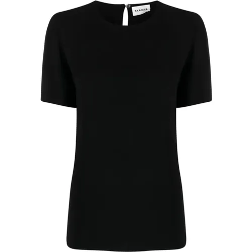 Crew Neck Shirt with Keyhole Detail , female, Sizes: M, S - P.a.r.o.s.h. - Modalova