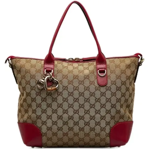 Pre-owned Tote Bags, female, , Size: ONE SIZE Pre-owned Leather shoulder-bags - Gucci Vintage - Modalova