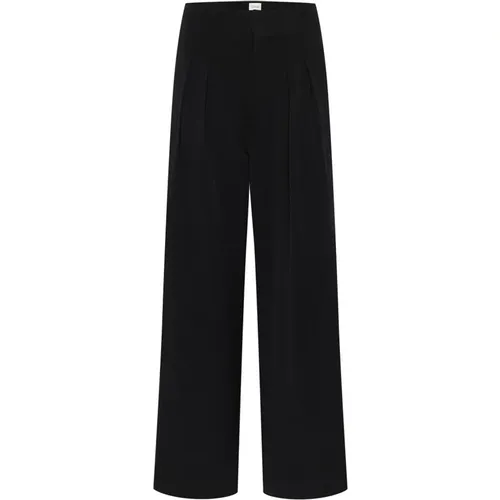 Wide Leg High Waist Pants , female, Sizes: L, M, S, XS - My Essential Wardrobe - Modalova