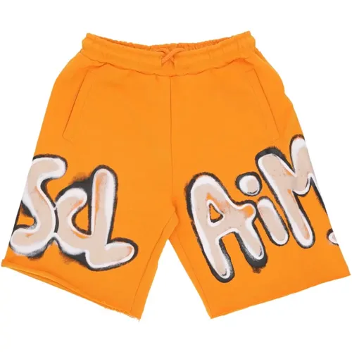 Casual Shorts, male, , Size: L Logo Safari Cotton Shorts Orange - Disclaimer - Modalova