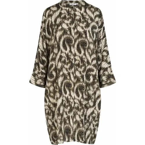 Abstract Print Dress Sea Turtle , female, Sizes: XL, M - Masai - Modalova