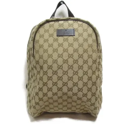 Pre-owned Backpacks, female, , Size: ONE SIZE Pre-owned Canvas backpacks - Gucci Vintage - Modalova