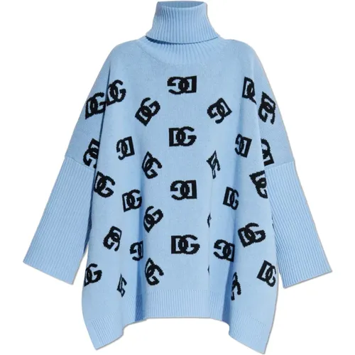 Turtlenecks, female, , Size: S Turtleneck with Logo - Dolce & Gabbana - Modalova
