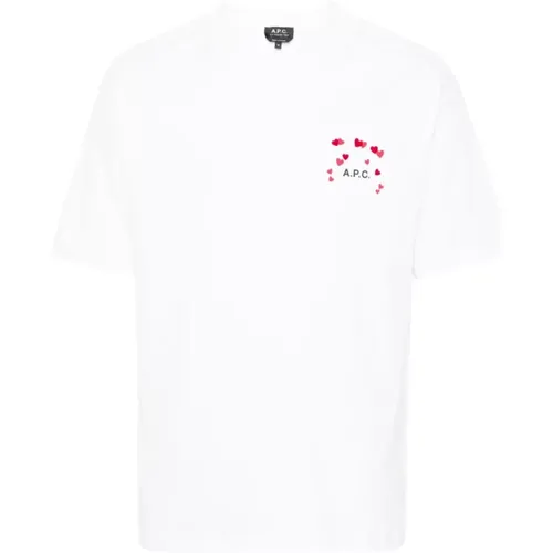 Logo Print T-shirts and Polos , male, Sizes: 2XL, XS, L, S, M, XL - A.p.c. - Modalova
