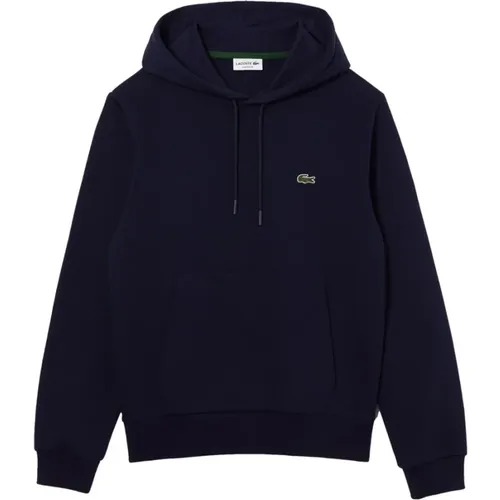 Hoodies, male, , Size: XL Brushed Cotton Hoodie - Lacoste - Modalova