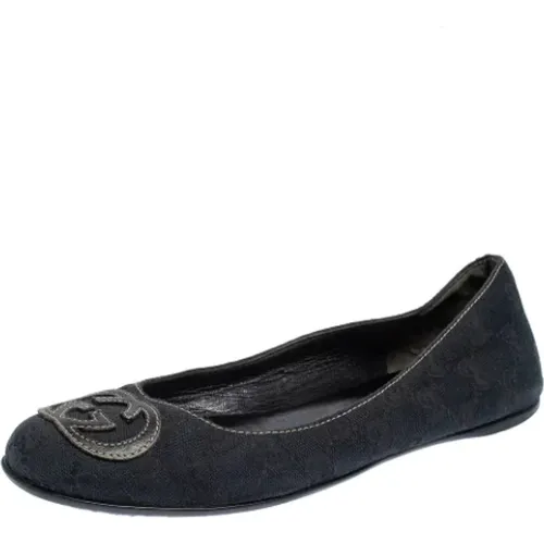 Pre-owned Flats, female, , Size: 6 US Pre-owned Canvas flats - Gucci Vintage - Modalova