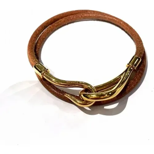 Pre-owned Leather bracelets , female, Sizes: ONE SIZE - Hermès Vintage - Modalova