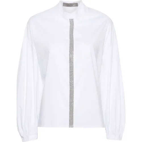Poplin Shirt with Bead Detailing , female, Sizes: M, L - D.Exterior - Modalova
