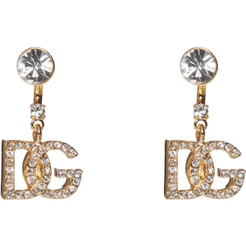 Golden Bijoux Earrings White Blue , female, Sizes: ONE SIZE - Dolce & Gabbana - Modalova