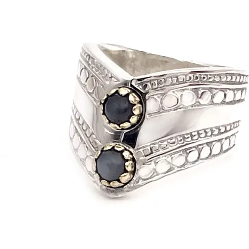 Black Moonstone Ring , unisex, Sizes: 58 MM - Jalan Jalan - Modalova