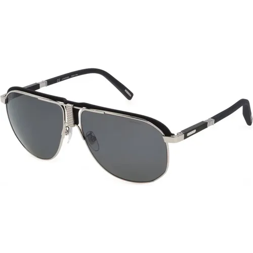 Sunglasses, male, , Size: ONE SIZE Silver Metal Sunglasses - Chopard - Modalova