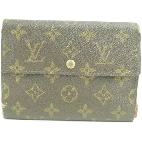 Pre-owned Wallets, female, , Size: ONE SIZE Pre-owned Canvas Wallet - Fair Condition - Louis Vuitton Vintage - Modalova