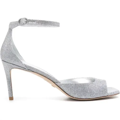 High Heel Sandals, female, , Size: 6 US Silver Heeled Sandals - Stuart Weitzman - Modalova