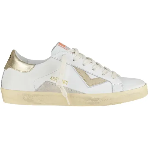 Weiße Low Top Sneakers Klassischer Stil , Damen, Größe: 36 EU - 4B12 - Modalova