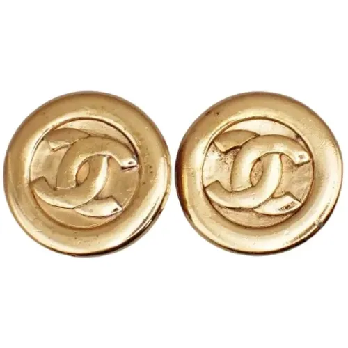 Pre-owned Jewellery, female, , Size: ONE SIZE Pre-owned Metal earrings - Chanel Vintage - Modalova