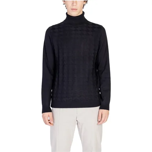 Turtlenecks, male, , Size: M Jacquard 3D Cotton Wool Blend Yarn - Antony Morato - Modalova