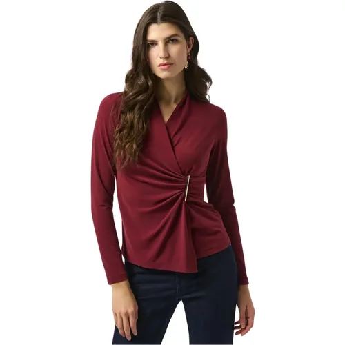 Long Sleeve Tops, female, , Size: 3XL Bordeaux Jackets for Women - Joseph Ribkoff - Modalova