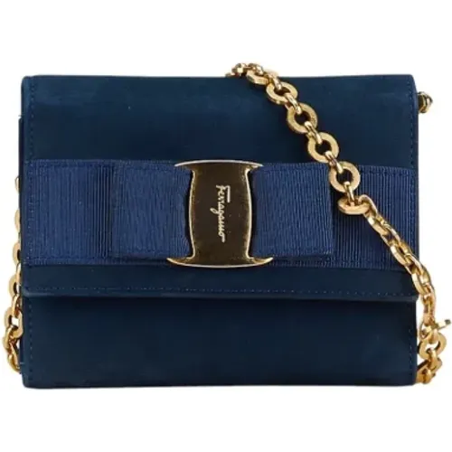 Pre-owned Cross Body Bags, female, , Size: ONE SIZE Pre-owned Fabric shoulder-bags - Salvatore Ferragamo Pre-owned - Modalova