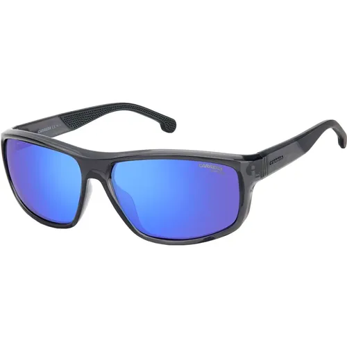 Sunglasses, male, , Size: 61 MM Grey/Blue Sunglasses 8038/S - Carrera - Modalova