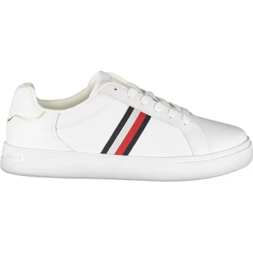 Sneakers, female, , Size: 8 US Leather Women's Sneakers - Tommy Hilfiger - Modalova