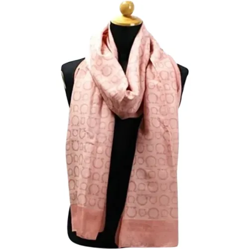 Pre-owned Scarves, female, , Size: ONE SIZE Pre-owned Cotton scarves - Salvatore Ferragamo Pre-owned - Modalova