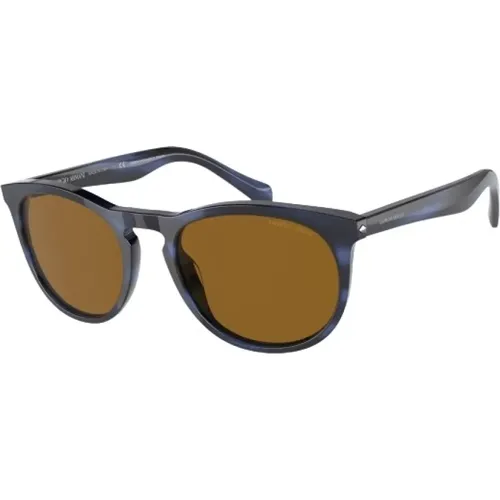 Blaue Acetat-Sonnenbrille für Männer - Giorgio Armani - Modalova
