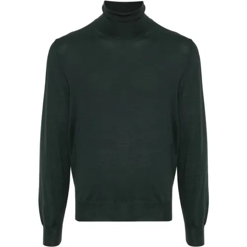 Waldgrüner Merinowoll Rollkragenpullover , Herren, Größe: 2XL - Canali - Modalova