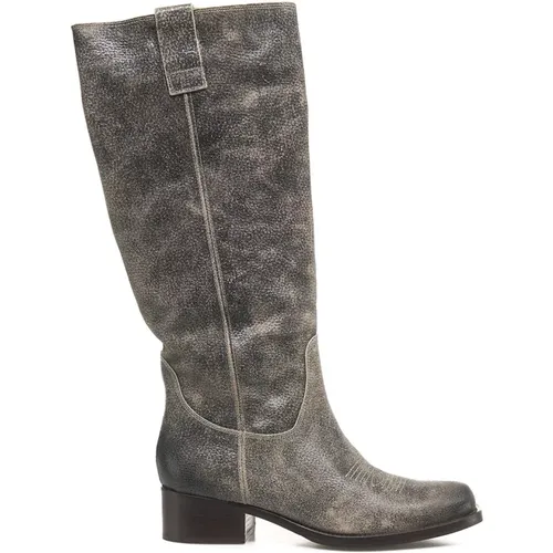 Schwarze Western Stiefeletten - Curiosite - Modalova