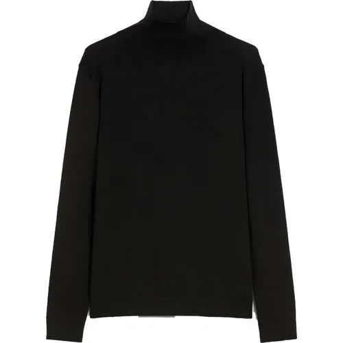 Seide Wolle Rollkragenpullover Schwarz - Max Mara Weekend - Modalova