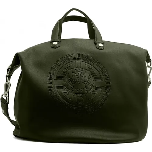 Army Logo Shopping Bag Shoulder , Damen, Größe: ONE Size - Plein Sport - Modalova