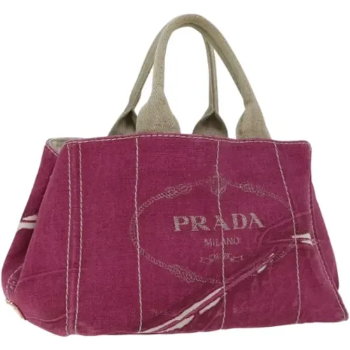 Pre-owned Tote Bags, female, , Size: ONE SIZE Pre-owned Canvas handbags - Prada Vintage - Modalova