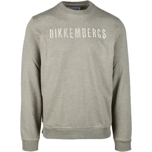 Sweatshirts, male, , Size: S Cotton Knit Sweater - Bikkembergs - Modalova