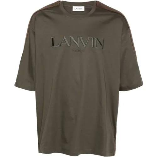 T-Shirts, male, , Size: 2XL Chevron Logo T-shirt - Lanvin - Modalova