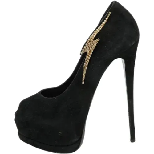 Pre-owned Pumps, female, , Size: 9 US Pre-owned Suede heels - Giuseppe Zanotti Pre-owned - Modalova