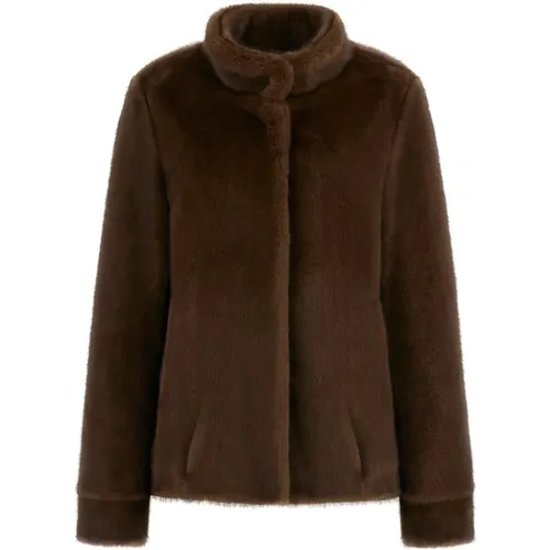 Faux Fur & Shearling Jackets, female, , Size: M Luna Faux-Fur Jacket - Guess - Modalova