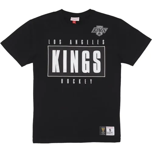 T-Shirts, male, , Size: L Los Angeles Kings Logo Tee - Mitchell & Ness - Modalova