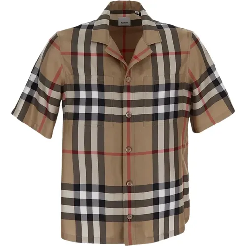 Silk Shirt , male, Sizes: M, 2XL, L - Burberry - Modalova