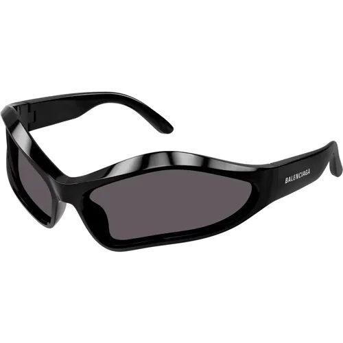 Schwarz/Graue Sonnenbrille Bb0314S , unisex, Größe: ONE Size - Balenciaga - Modalova