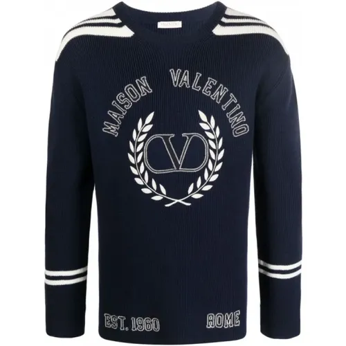 Logo-bestickter Pullover mit VLogo-Motiv - Valentino - Modalova