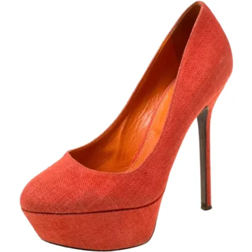 Pre-owned Pumps, female, , Size: 6 1/2 US Pre-owned Canvas heels - Sergio Rossi Pre-owned - Modalova