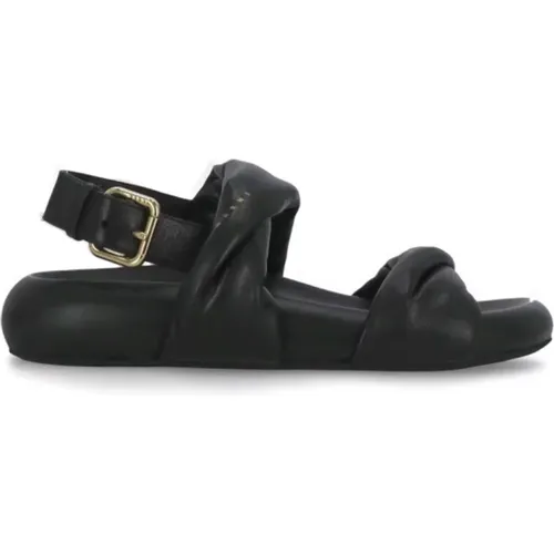 Flat Sandalen , Damen, Größe: 37 EU - Marni - Modalova