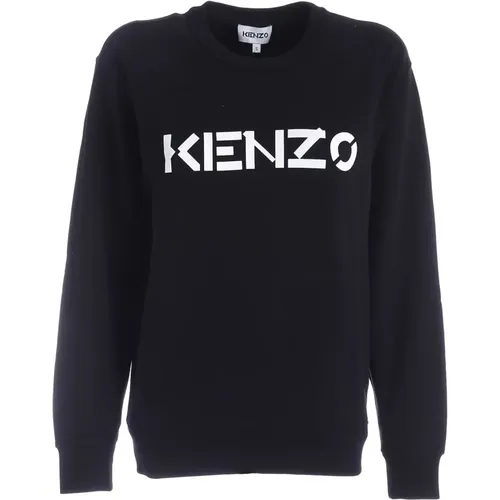 Klassischer Schwarzer Logo-Sweatshirt , Damen, Größe: S - Kenzo - Modalova