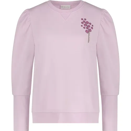 Bio-Baumwoll-Sweatshirt mit Blumenmuster , Damen, Größe: S - Jane Lushka - Modalova